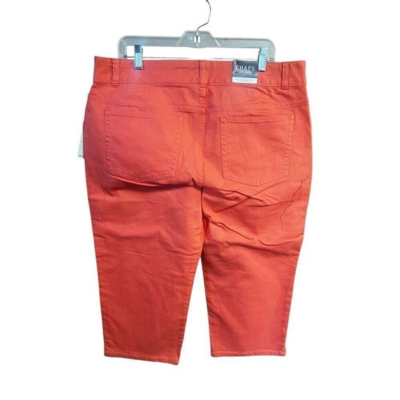 Chaps Slimming Fit Coral Capri Pants Sz 16 NWT - Picture 2 of 7